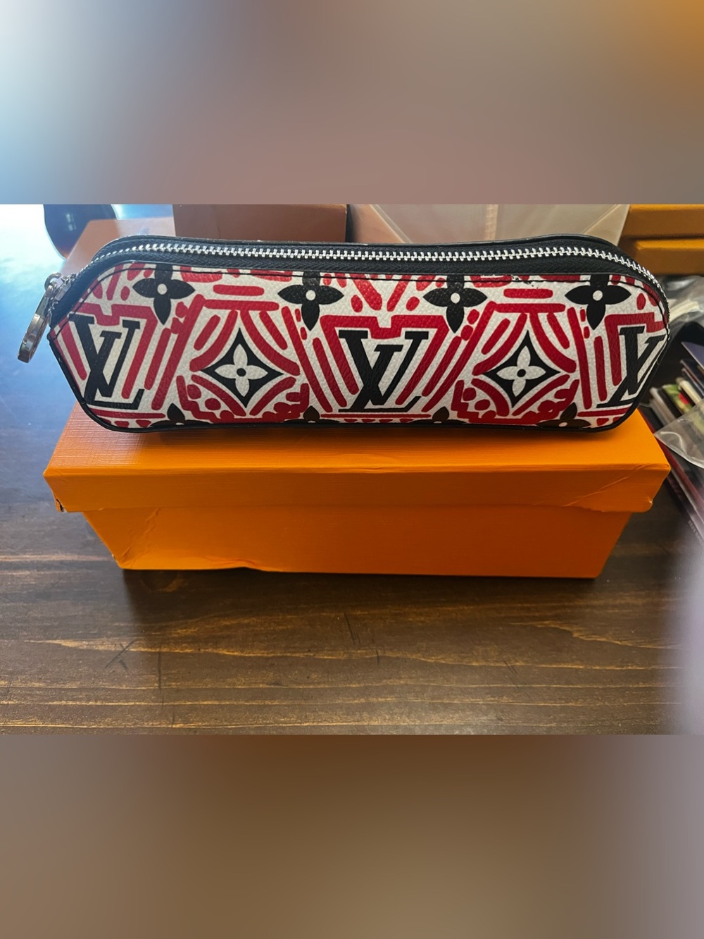 🎈Louis. Vuitton. Limited Edition Crafty Monogram Elizabeth Zipper Pencil Case - Picture 3 of 9